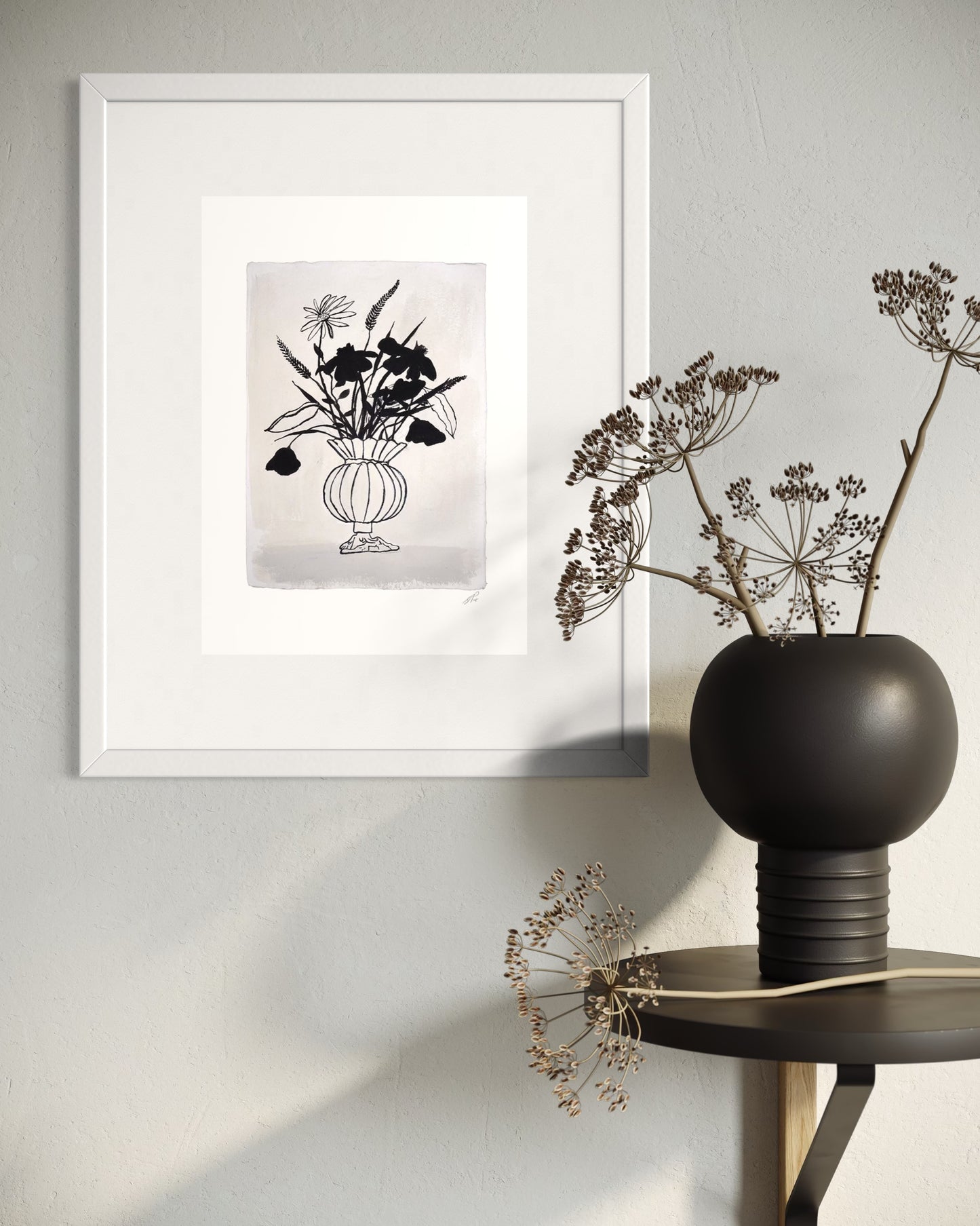 Citrouille Vase Print