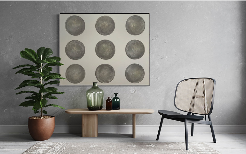 acrylic abstract painting in neutral colours