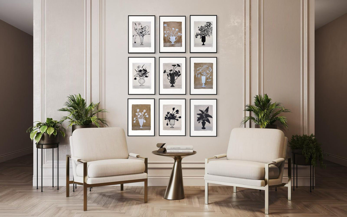 Lion Vase Print