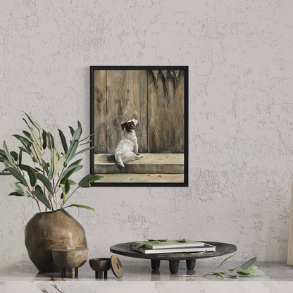 Jack Russell with pheasants  28 x 35cm