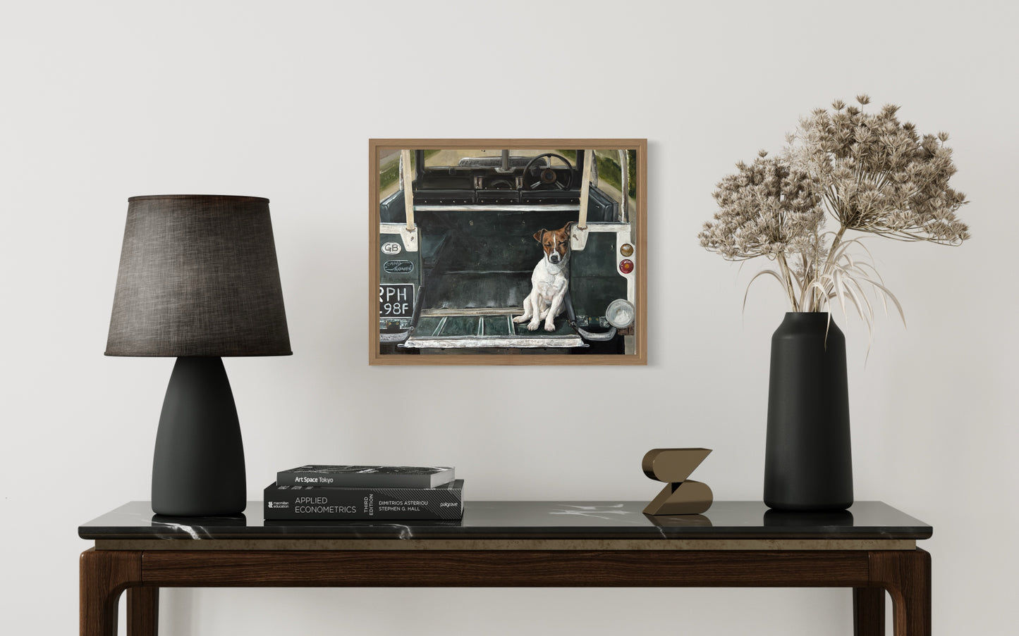 Jack Russell in Land Rover 28cm x 35cm