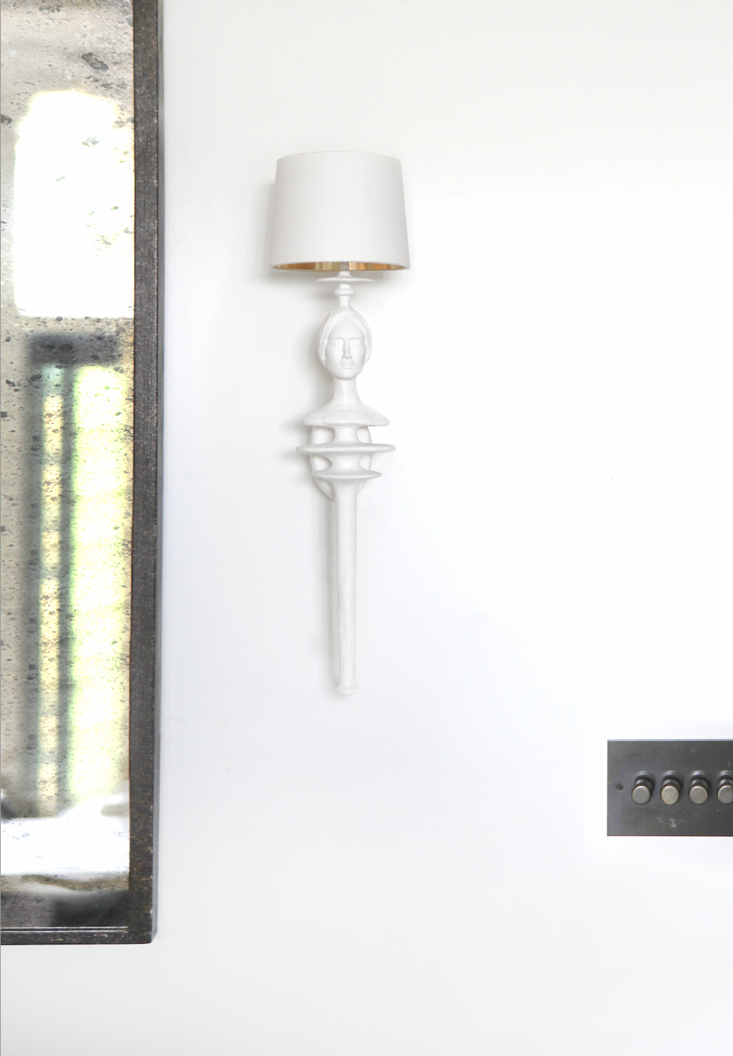 white plaster frida Kahlo wall light 