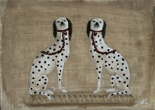 Staffordshire china dog - Dalmatians.
